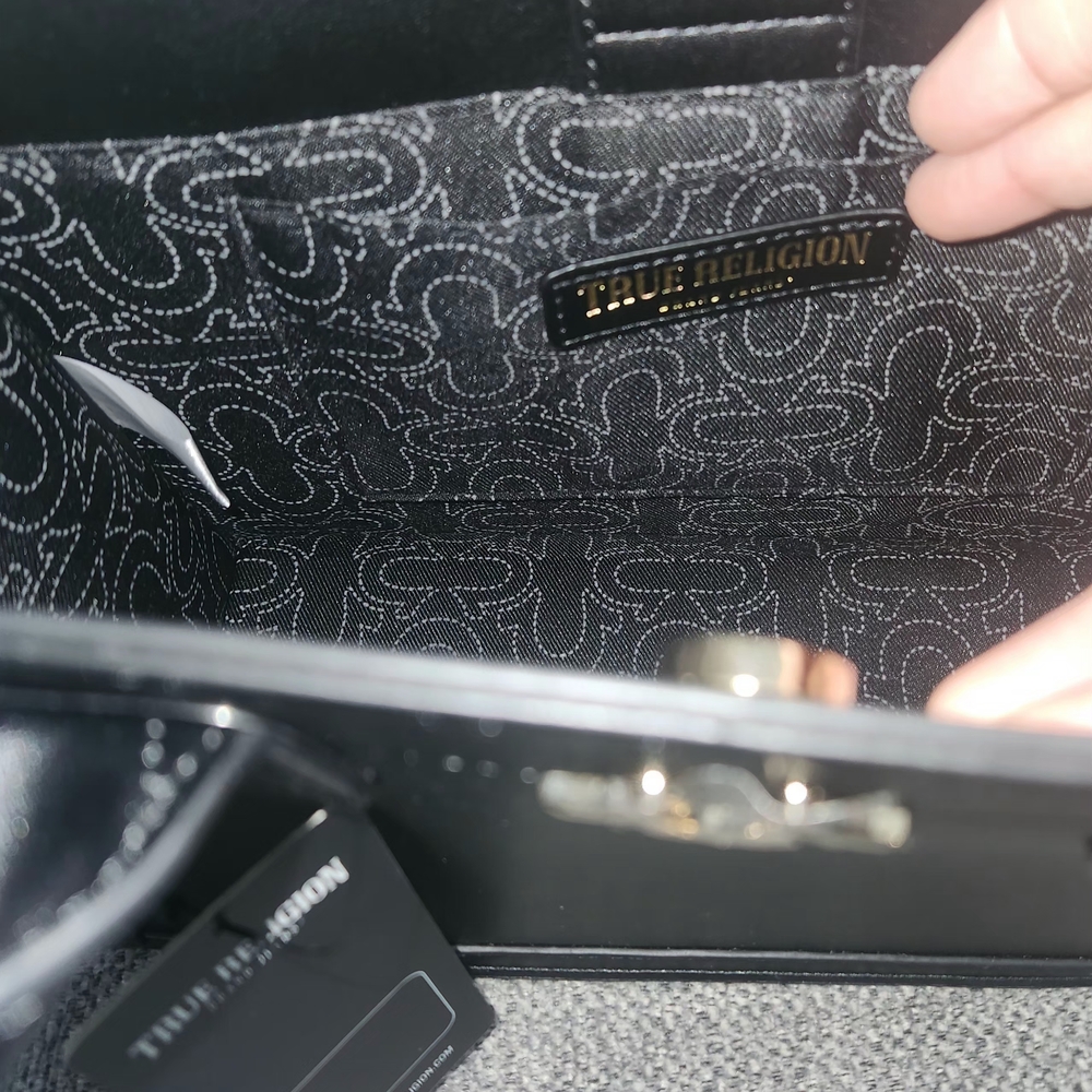 True Religion Black Women's Handbag with adjustable Strap. - Picture 10 of 16